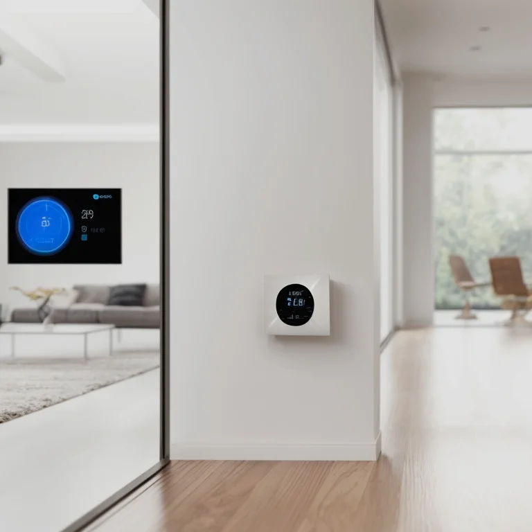 Maison moderne équipée du thermostat intelligent TempSmartFlow